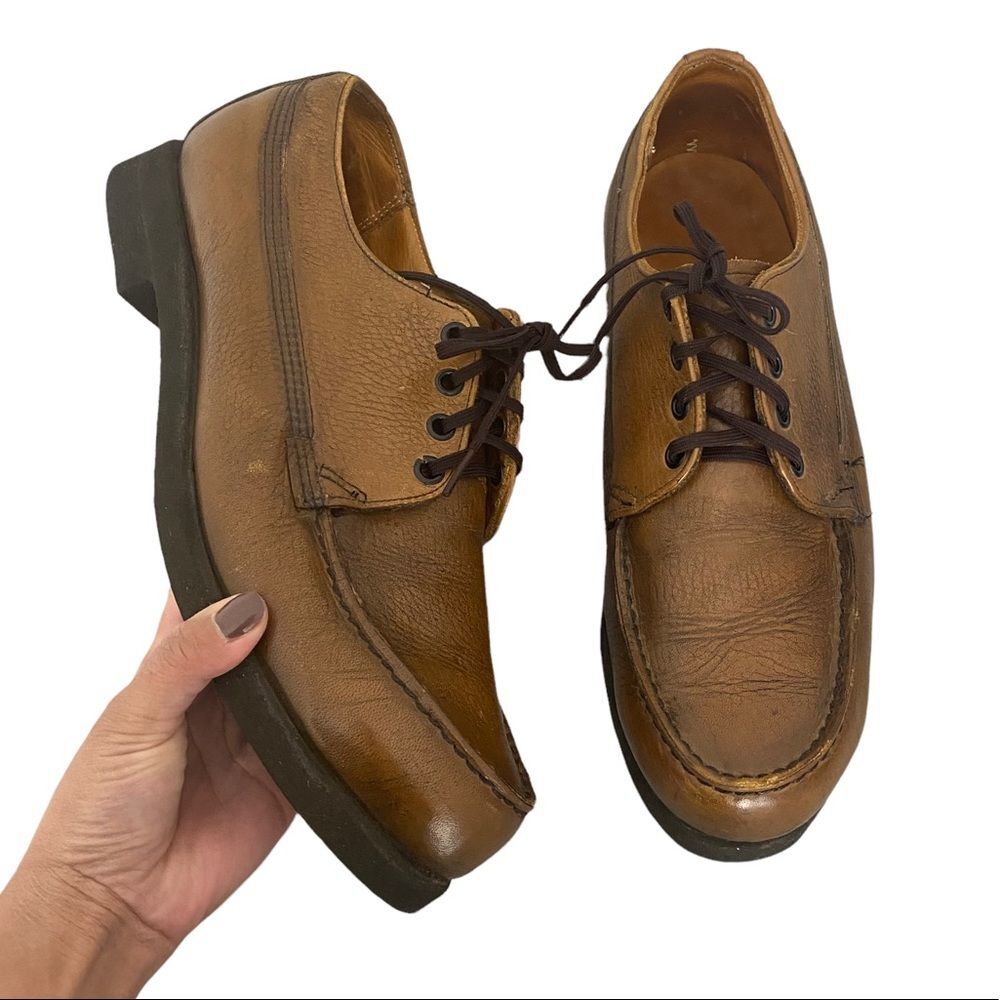 Red Wing Leather Oxford Shoes Men's Size 9D Brn Moc Toe Lace Up USA Casual Work